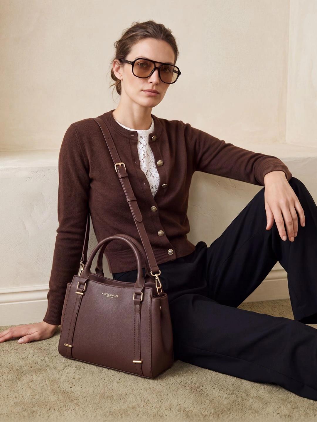Buy Accessorize Textured PU Structured Handheld Bag - Handbags for ...
