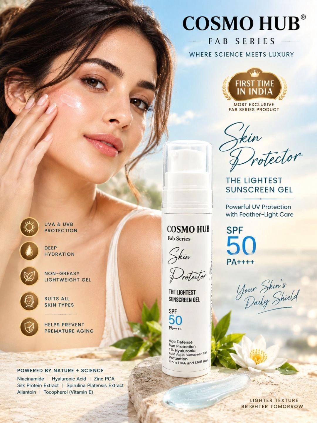 Buy COSMO HUB Fab Series Skin Protector Sunscreen Gel SPF50 PA++++ 50 ...
