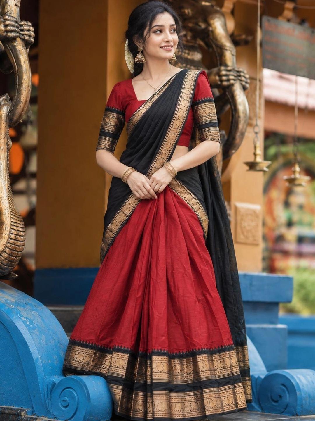Buy SWAMI STUDIO Semi Stitched Lehenga & Unstitched Blouse With Dupatta ...