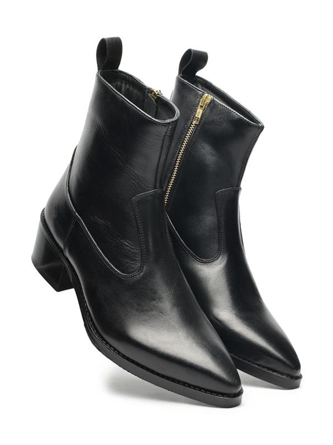 DYNOGEM Men Pointed Toe Zip Regular Boots - Image 1