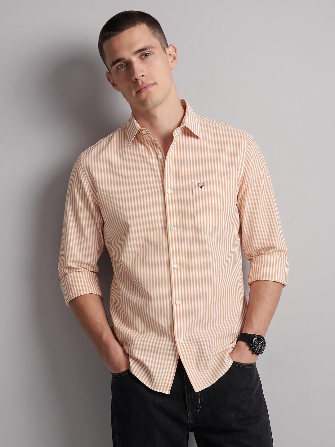 Allen Solly Classic Fit Striped Casual Shirt - Image 1