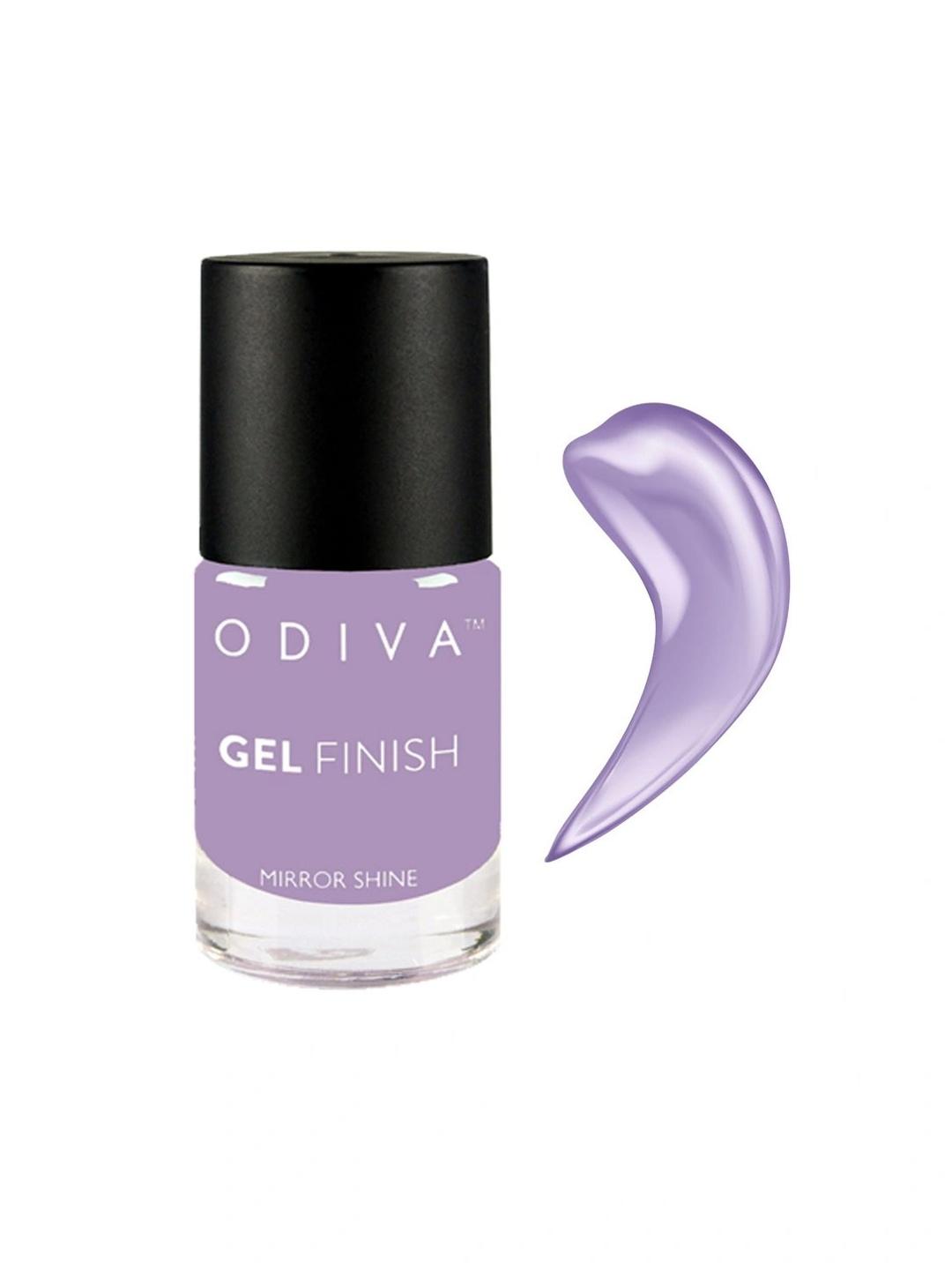 Buy ODIVA Gel Finish Mirror Shine Long Wearing Nail Polish 11 Ml Lavender Aroma 050 - - Personal Care for Women
