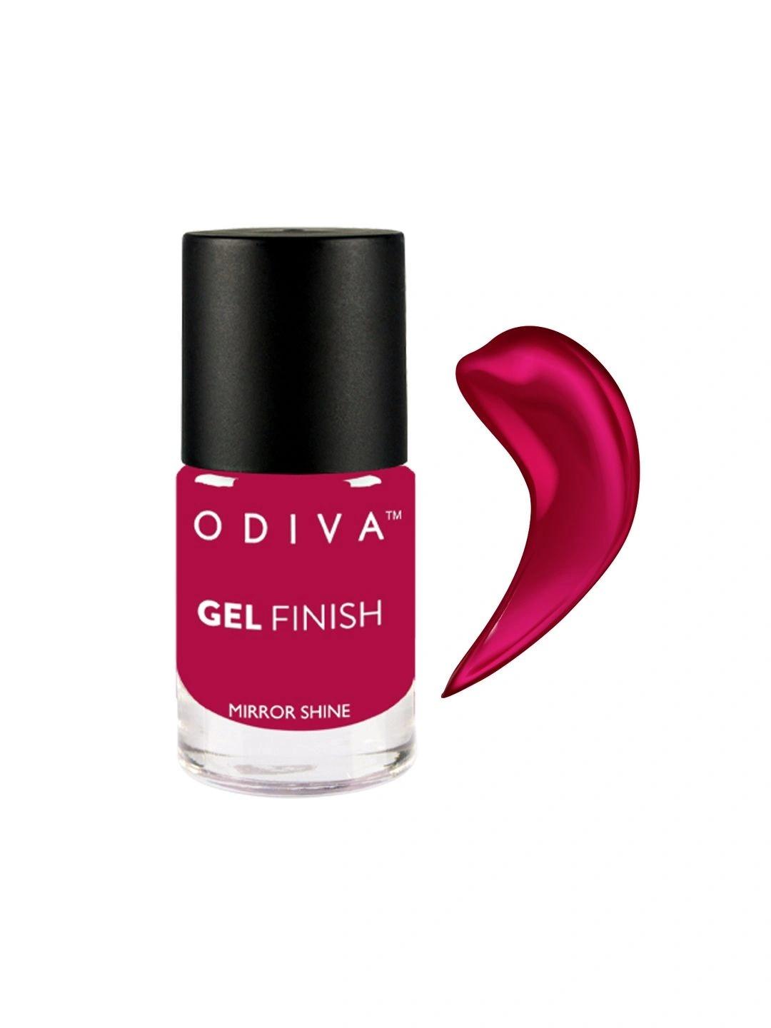 Buy ODIVA Mirror Shine Gel Finish Long Wearing Nail Polish 11ml Blushing Princess Pink 19 - - Personal Care for Women