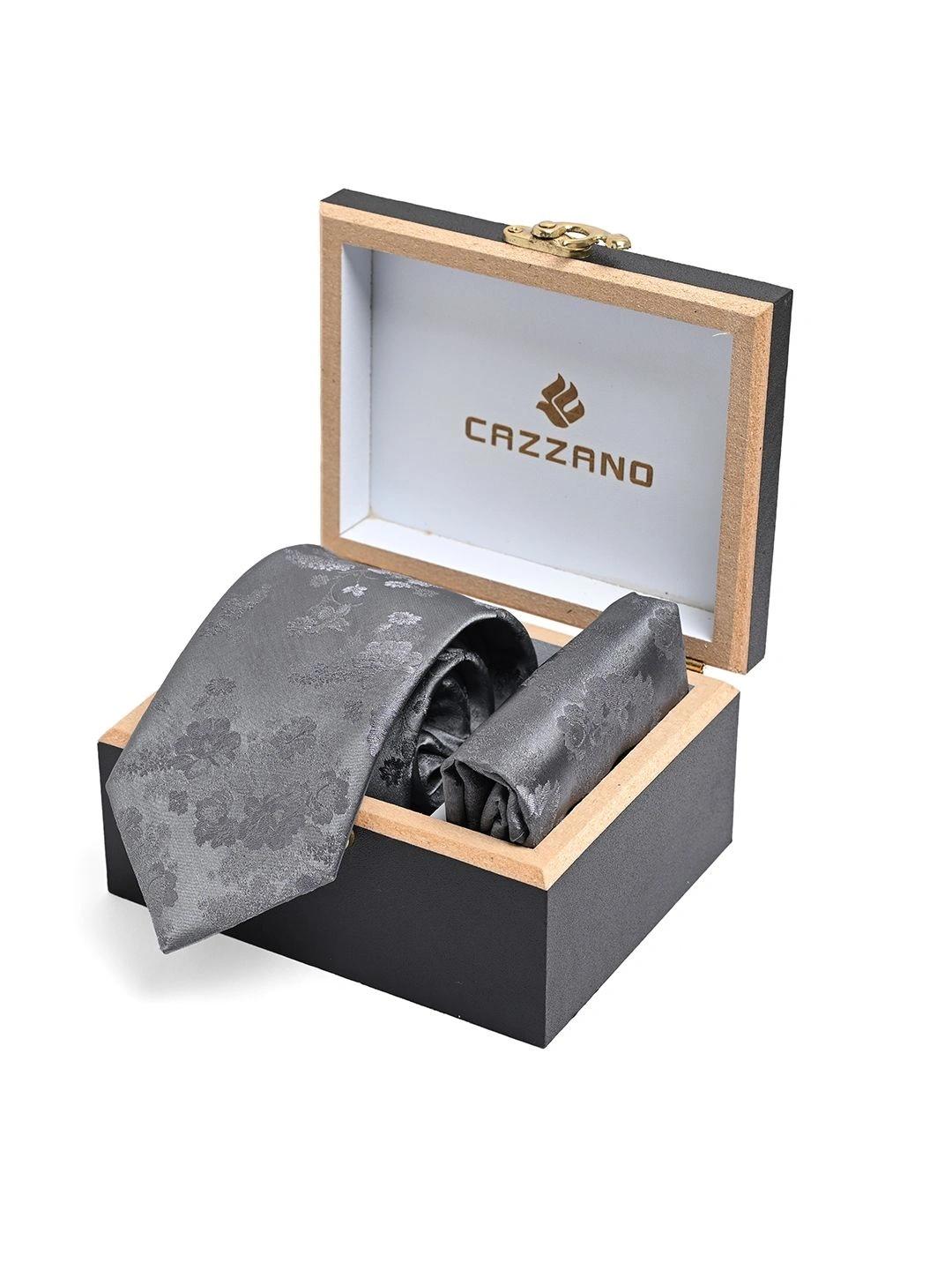 Buy Cazzano Men Woven Design Broad Tie -  - Accessories for Men