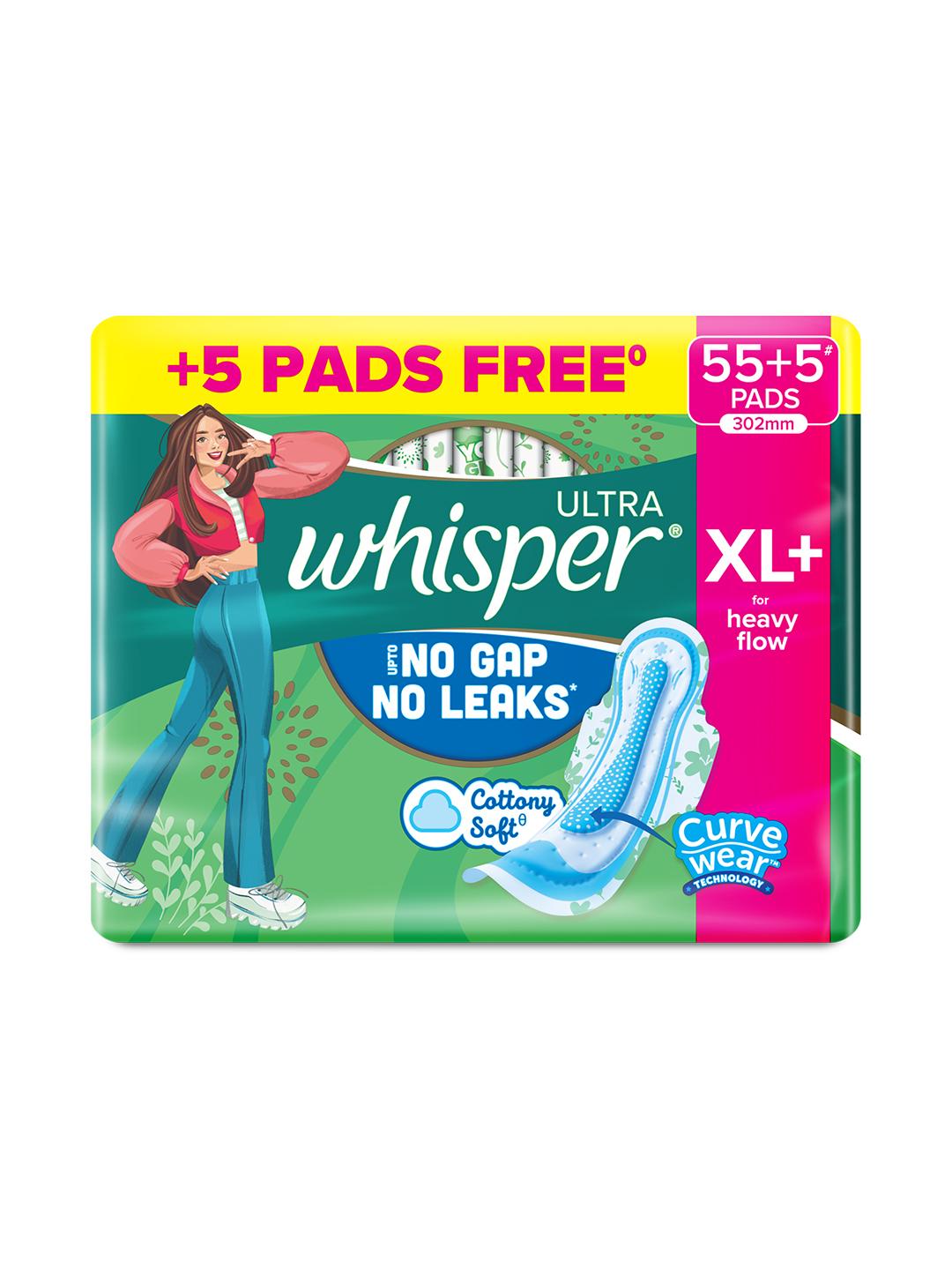 Buy Whisper Ultra Upto No Gap No Leaks Sanitary Pads   60 XL+ Pads -  - Personal Care for Women