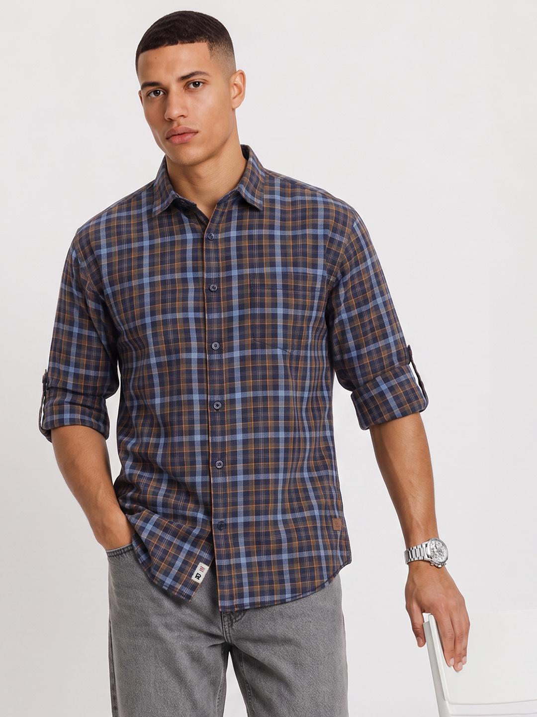 Roadster Checked Cotton Casual Shirt - Image 1