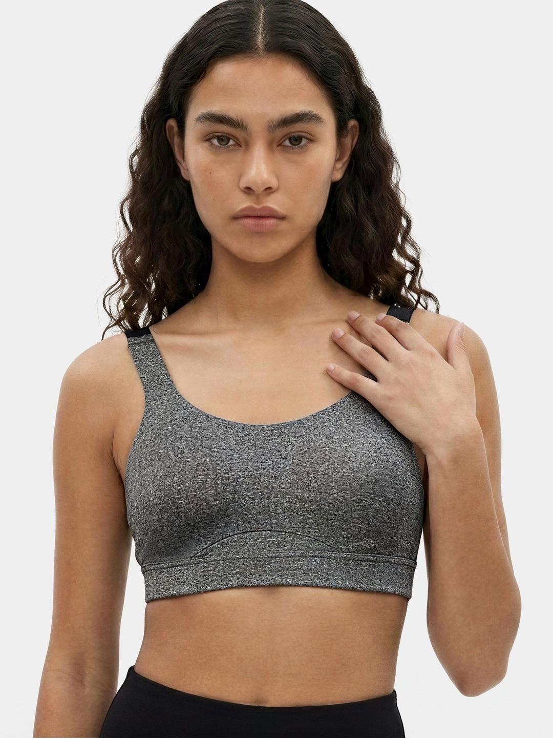 Buy Enamor Padded Non Wired Full Coverage U Shaped Back & Detachable Straps Sports Bra - - Apparel for Women