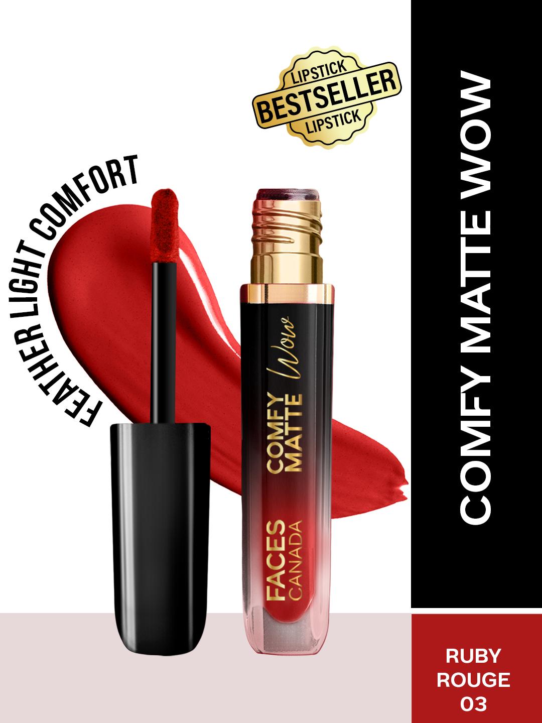 Buy FACES CANADA Comfy Matte Wow Liquid Lipstick   3.8ml   Ruby Rouge 05 -  - Personal Care for Women