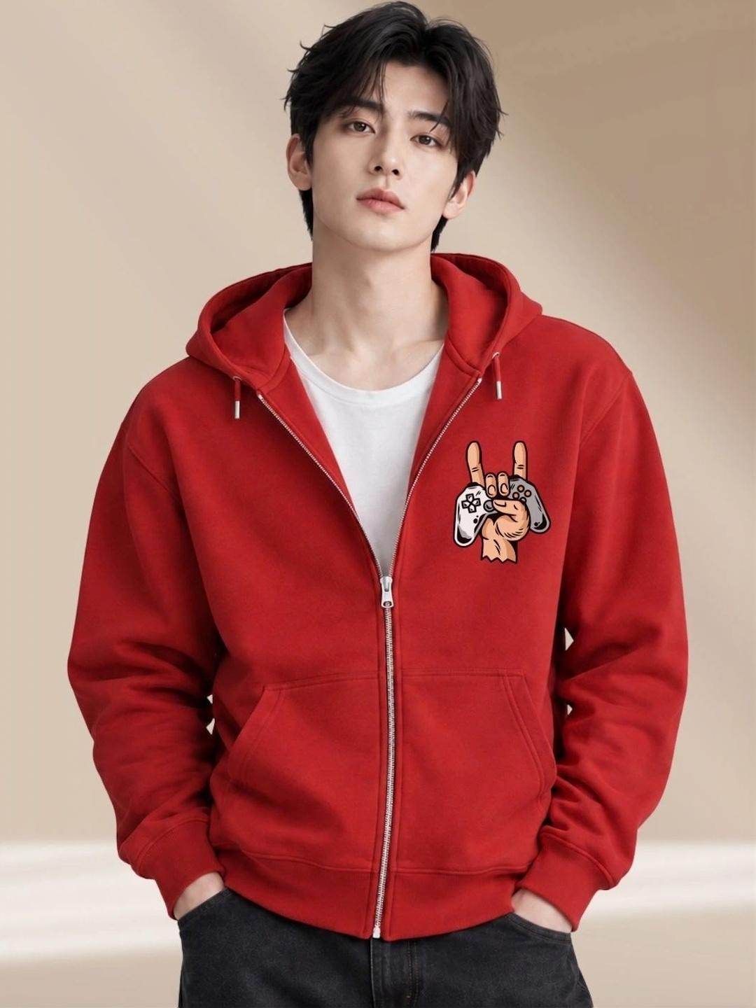 HERE&NOW X Cool Plus Men Printed Hooded Sweatshirt - Image 1