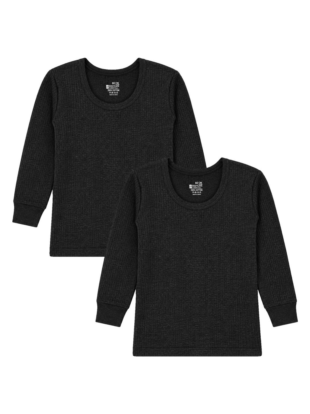 Buy BODYCARE INSIDER Kids Pack Of 2 Striped Round Neck Ribbed Thermal Tops -  - Apparel for Unisex Kids