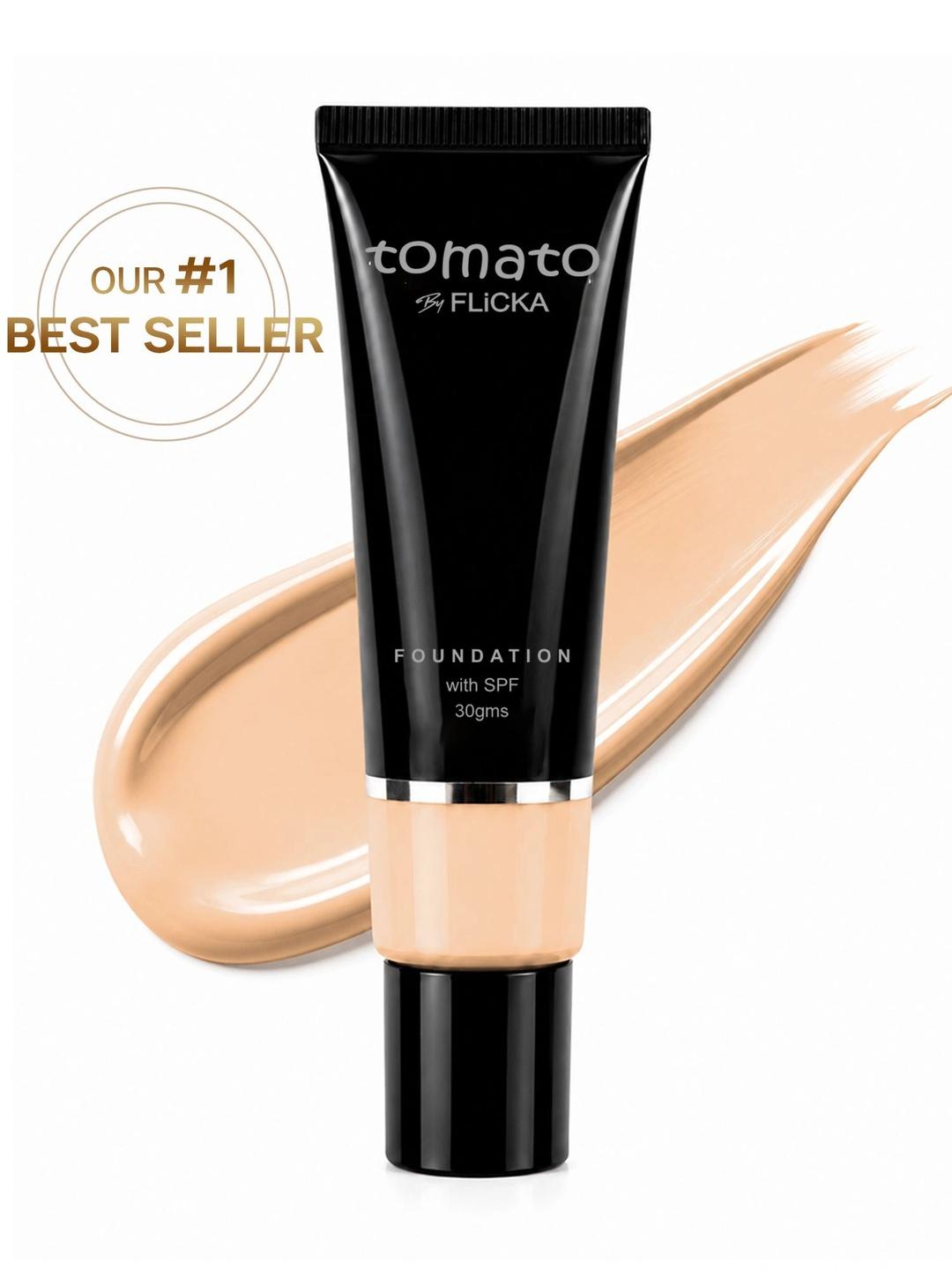 Buy FLiCKA Tomato Moisturizing Lightweight & Long Lasting Liquid Foundation Ivory 01 30ml - - Personal Care for Women