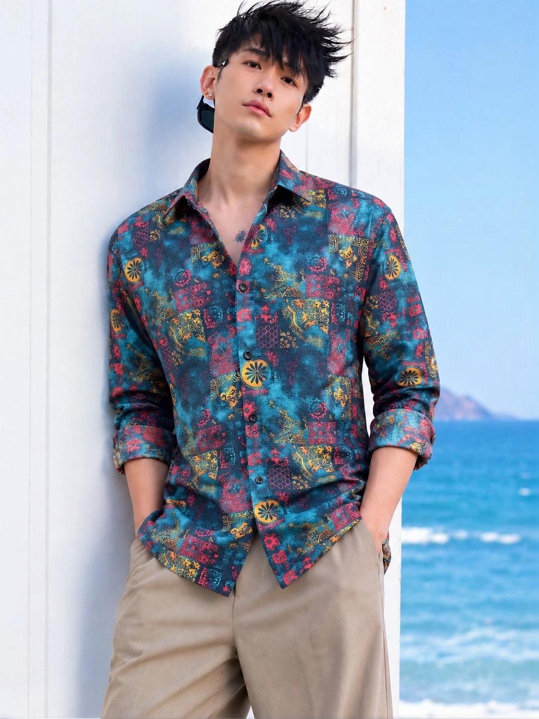 Buy RAHI TRENDZ Men Classic Printed Casual Shirt - Shirts for Men ...