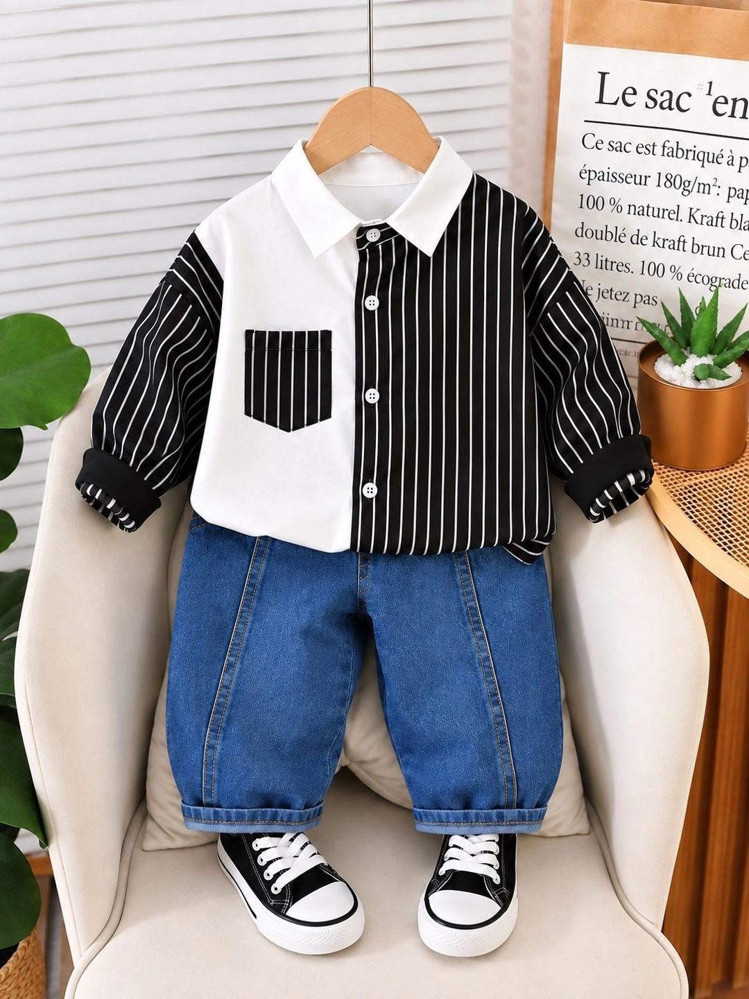 Buy Googo Gaaga Boys Striped Shirt With Trousers -  - Apparel for Boys