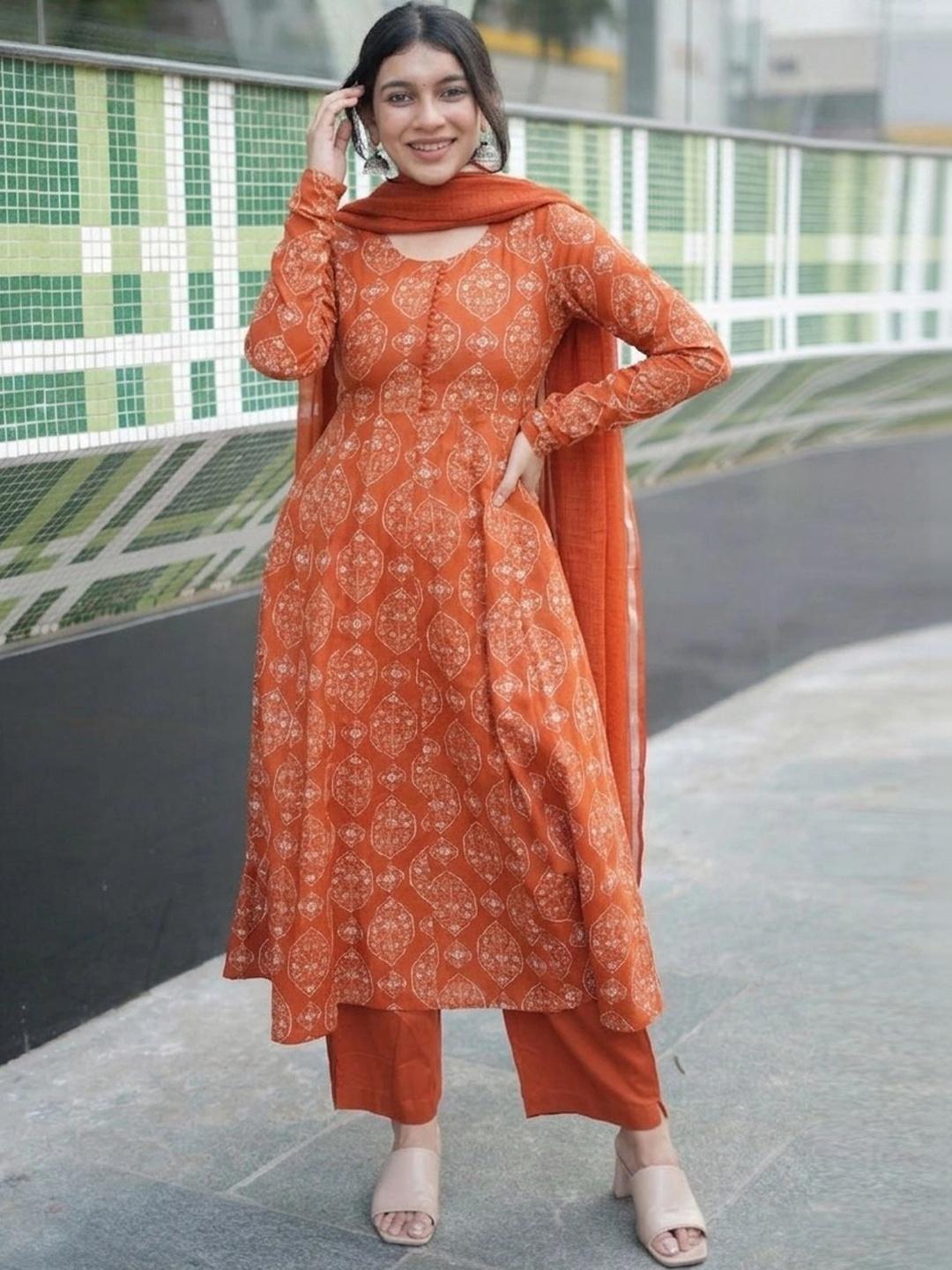 Aaghnya Women Printed Kurta with Trousers & Dupatta - Image 1
