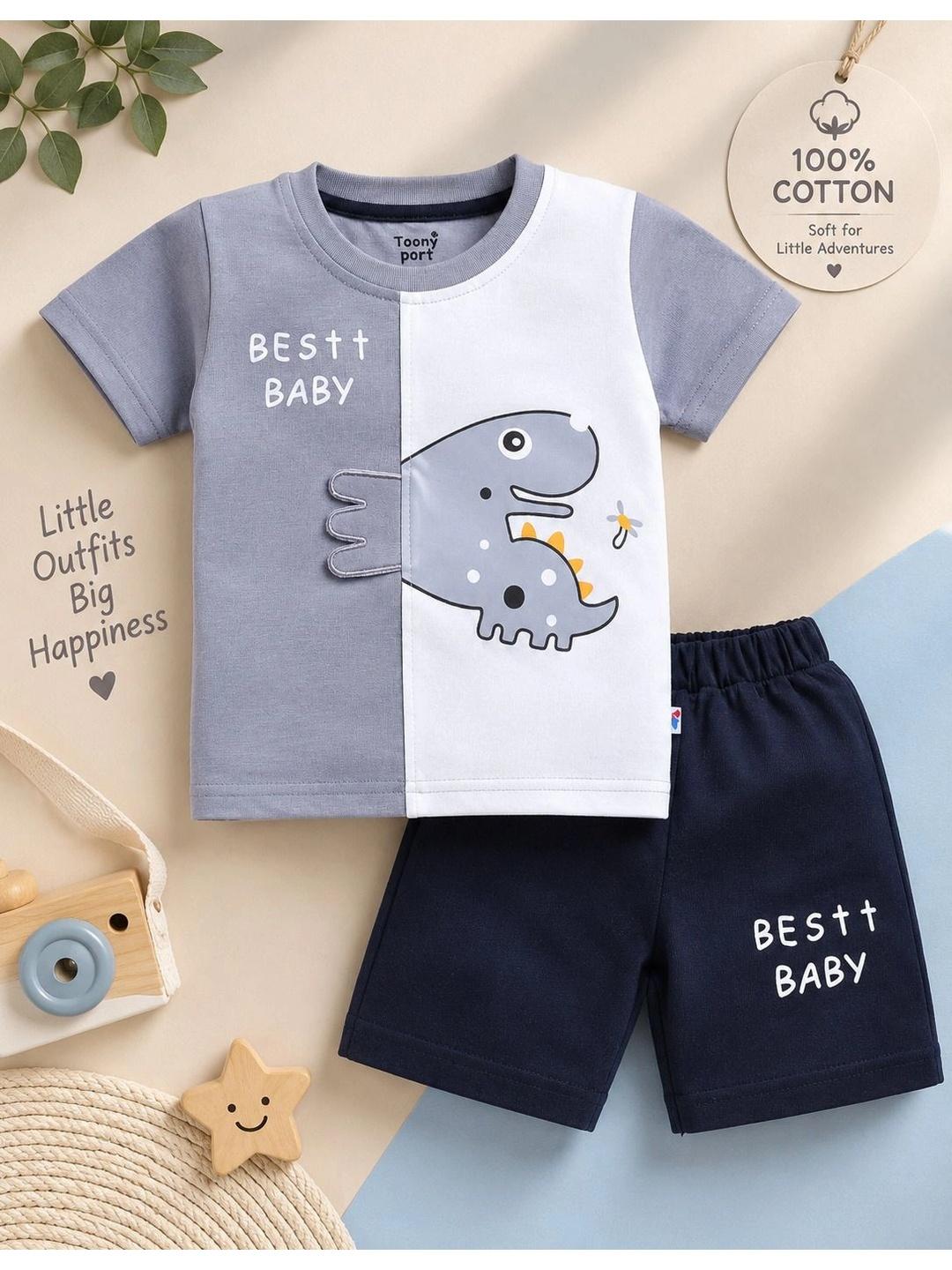 Buy Toonyport Cotton Printed Pure T Shirt With Shorts - - Apparel for Boys