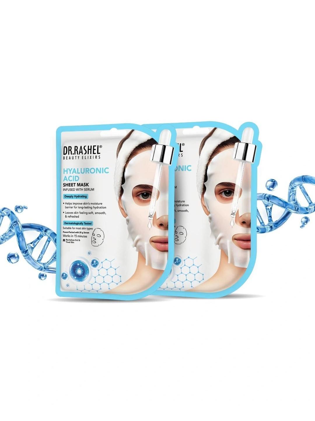 Buy DR.RASHEL Set Of 2 Hyaluronic Acid Sheet Mask With Serum   20 G Each -  - Personal Care for Unisex