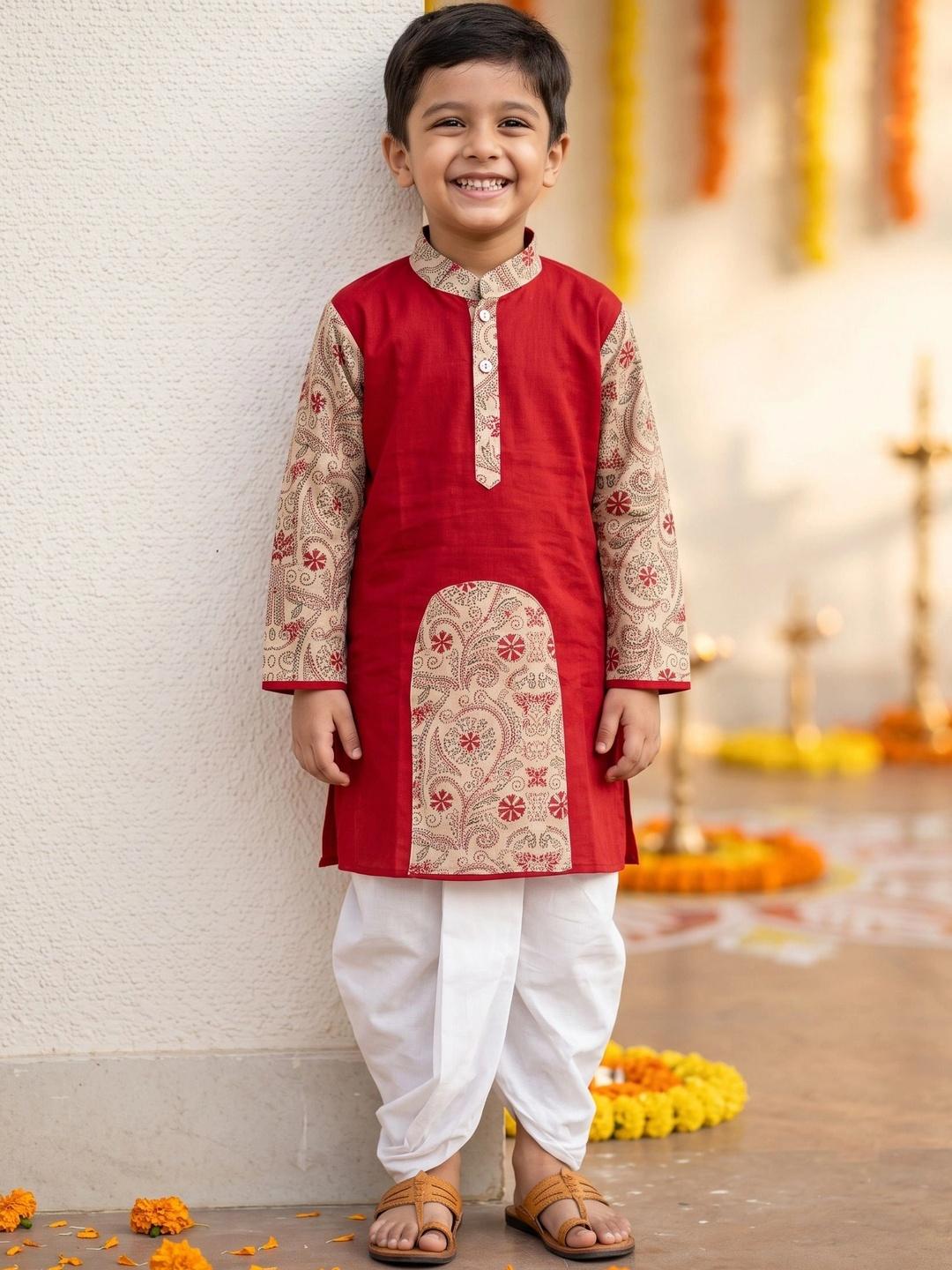 Choice Regular Plus Buy HUMAN CHOICE Boys Ethnic Motifs Printed Regular Kurta With Dhoti ...