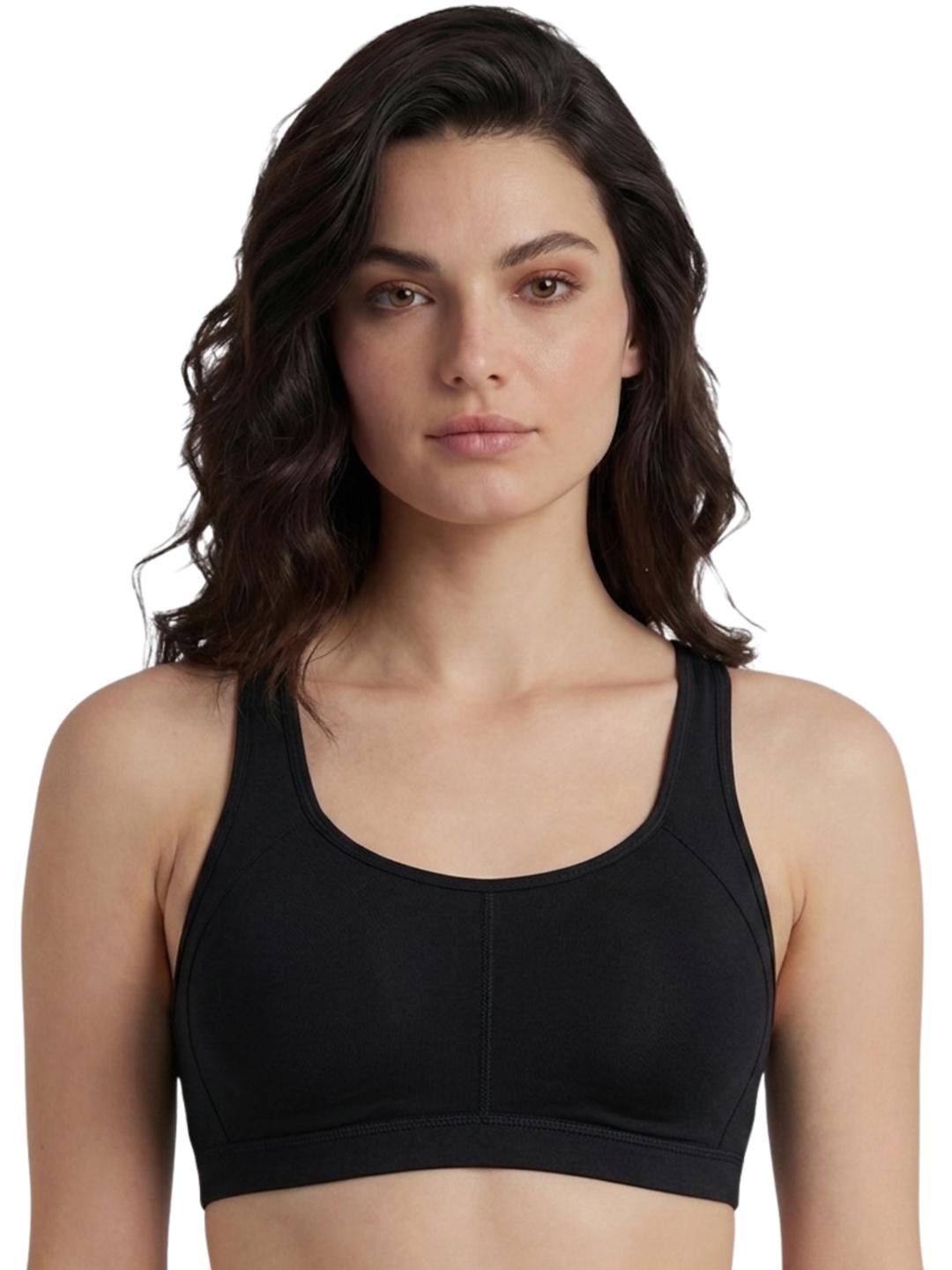 Buy In Care Full Coverage Cotton Rich Racerback Padded Sports Bra With Removeable Pads -  - Apparel for Women