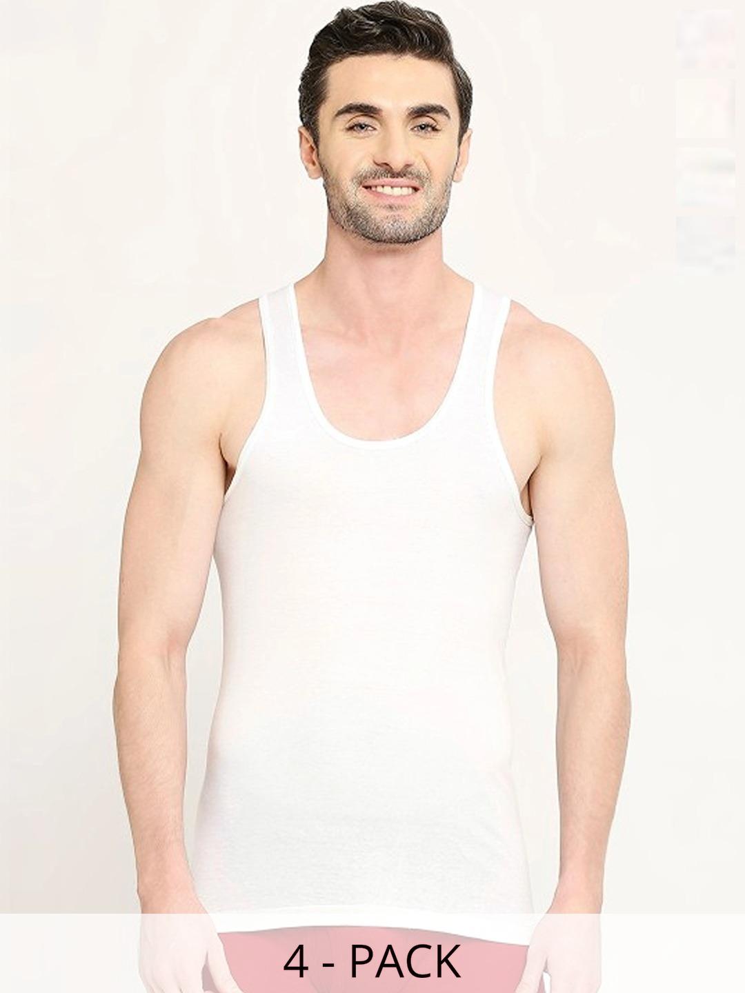 Buy Roadster Pack Of 4 Cotton Undershirt - Innerwear Vests for Men ...