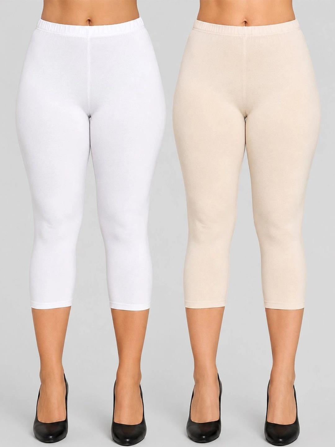 Pure Plus Shell Buy PINK SHELL Women Pure Cotton Capri Combo 3/4th Length Pants Mid ...