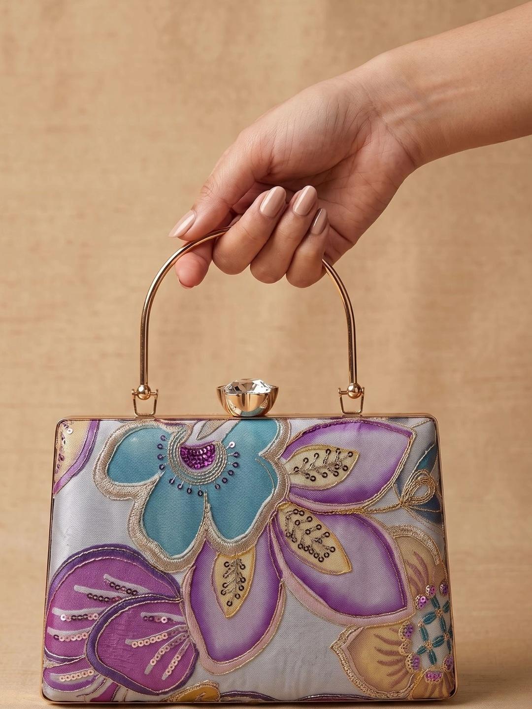 Buy Anouk Embroidered Embellished Box Clutch - - Accessories for Women