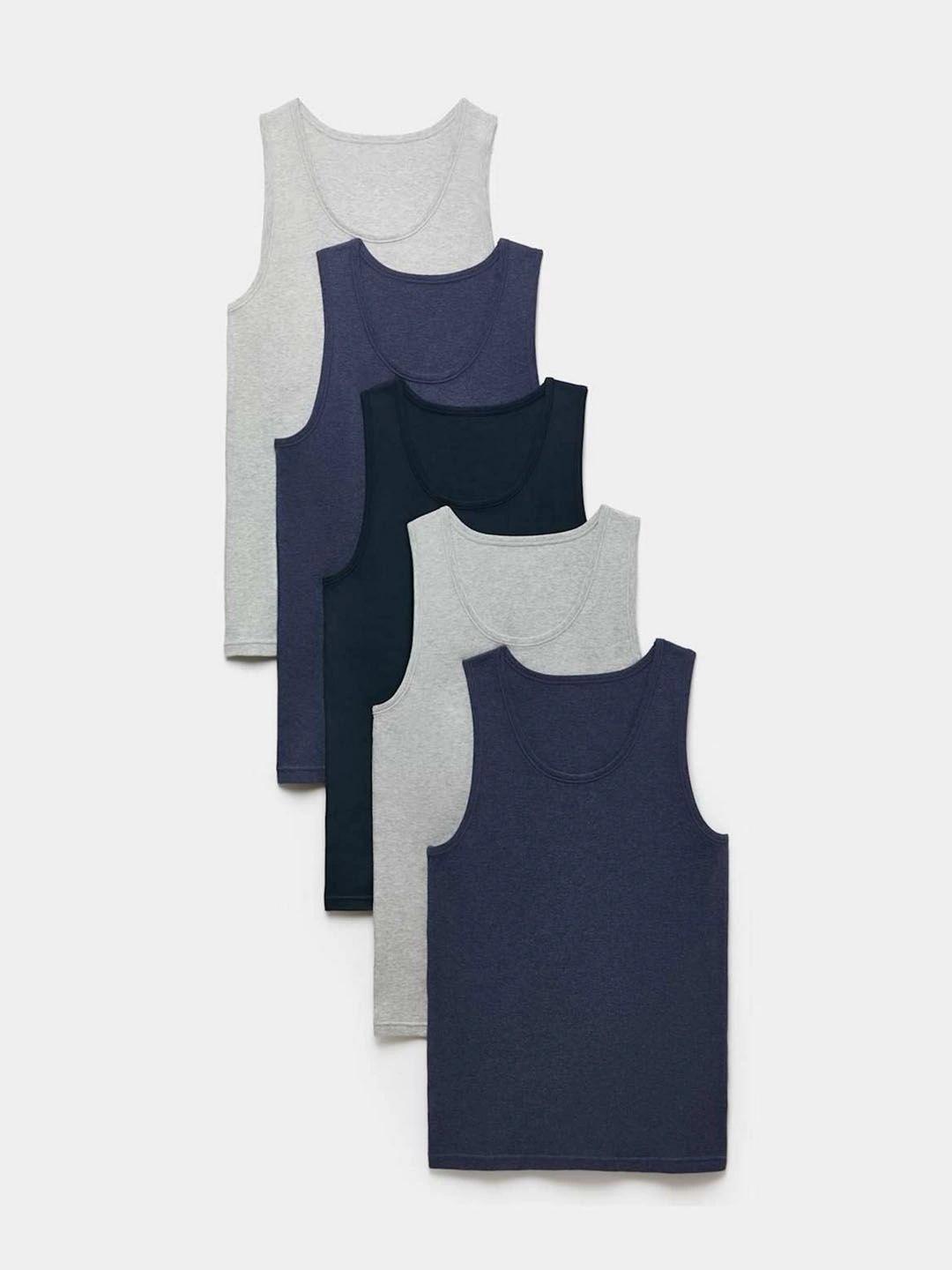 Buy Marks & Spencer 5 Pack Pure Cotton Sleeveless Vest - Innerwear ...