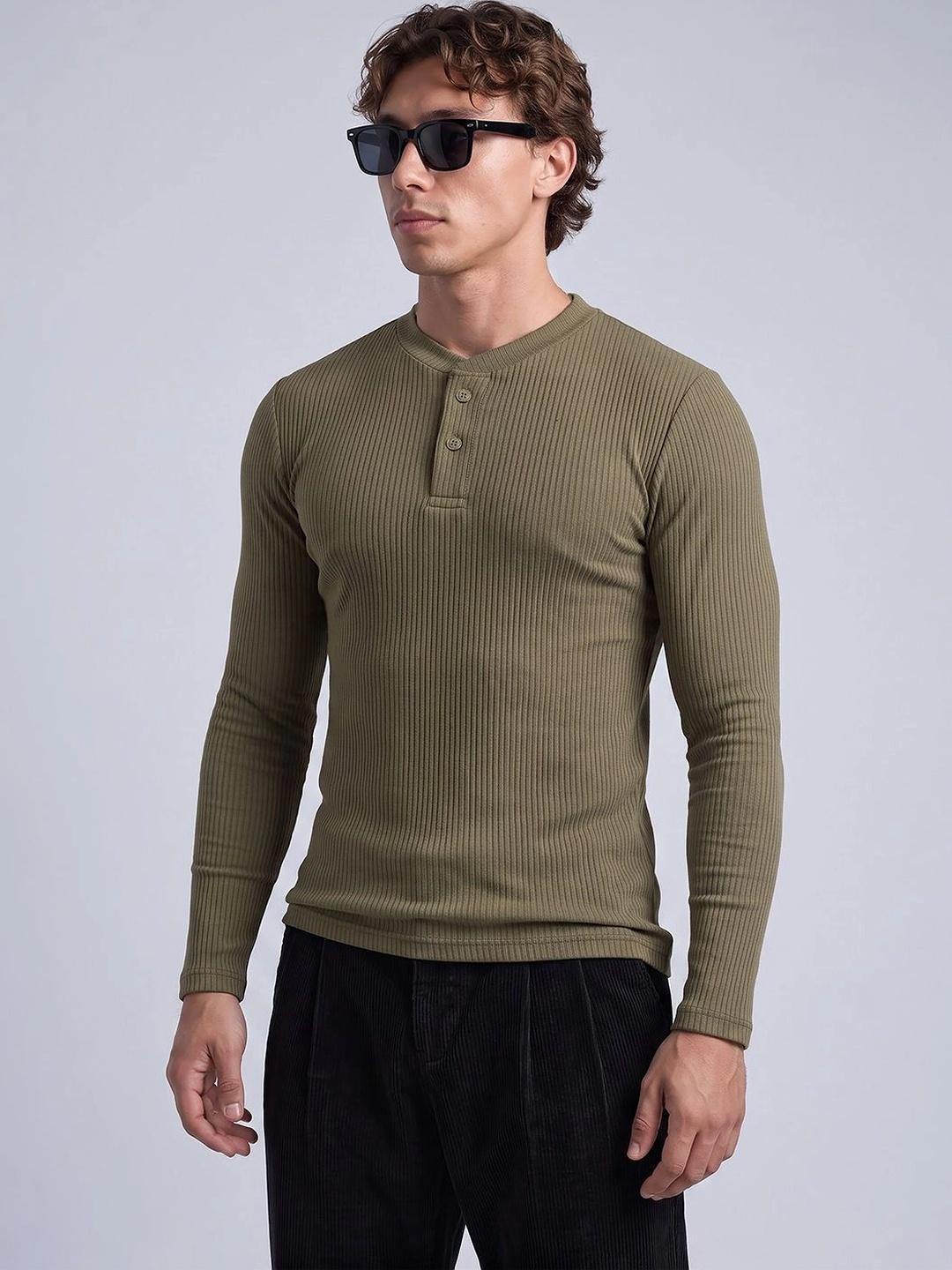FUGAZEE Men Henley Neck T-Shirt - Image 1