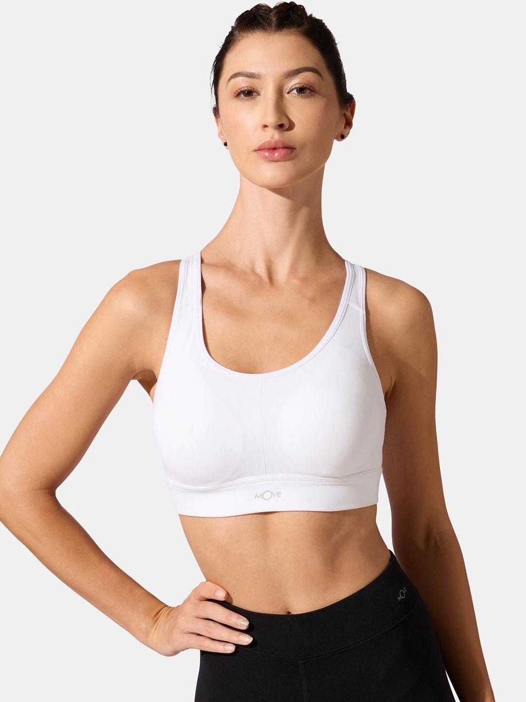 Buy Wirefree Padded Soft Touch Microfiber Full Coverage Sports Bra With Broad Underband MI18 - - Apparel for Women