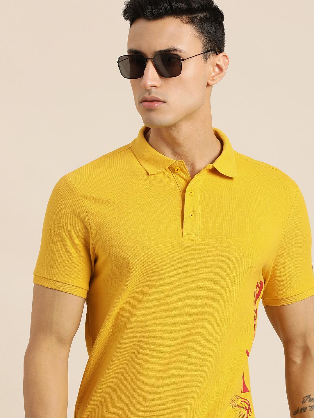 Green Slim Straight Fit Men's Polo T-Shirt by Being Human Clothing main image 0