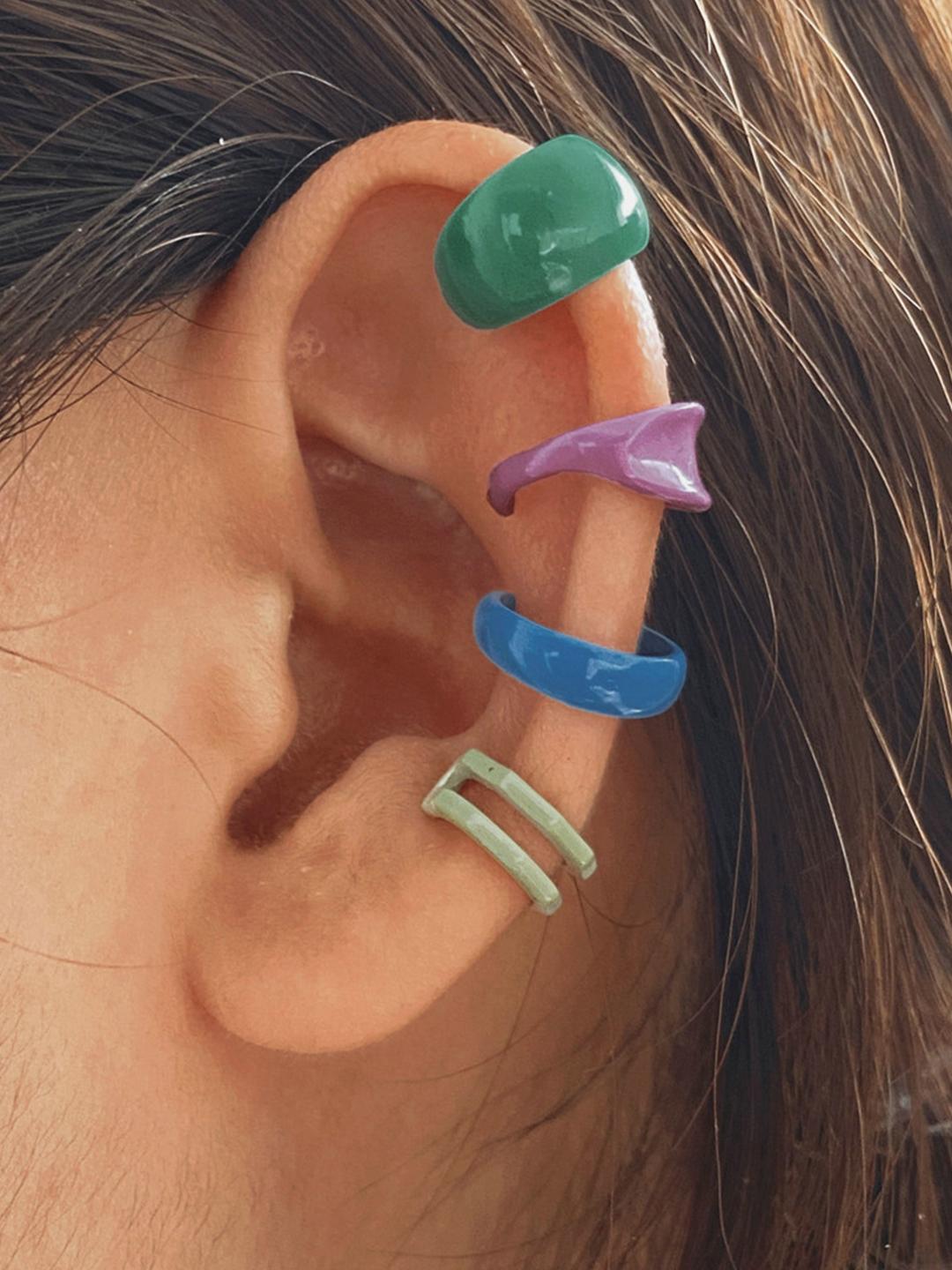 Buy Unwind By Yellow Chimes Set Of 4 Ear Cuff Earrings -  - Accessories for Women