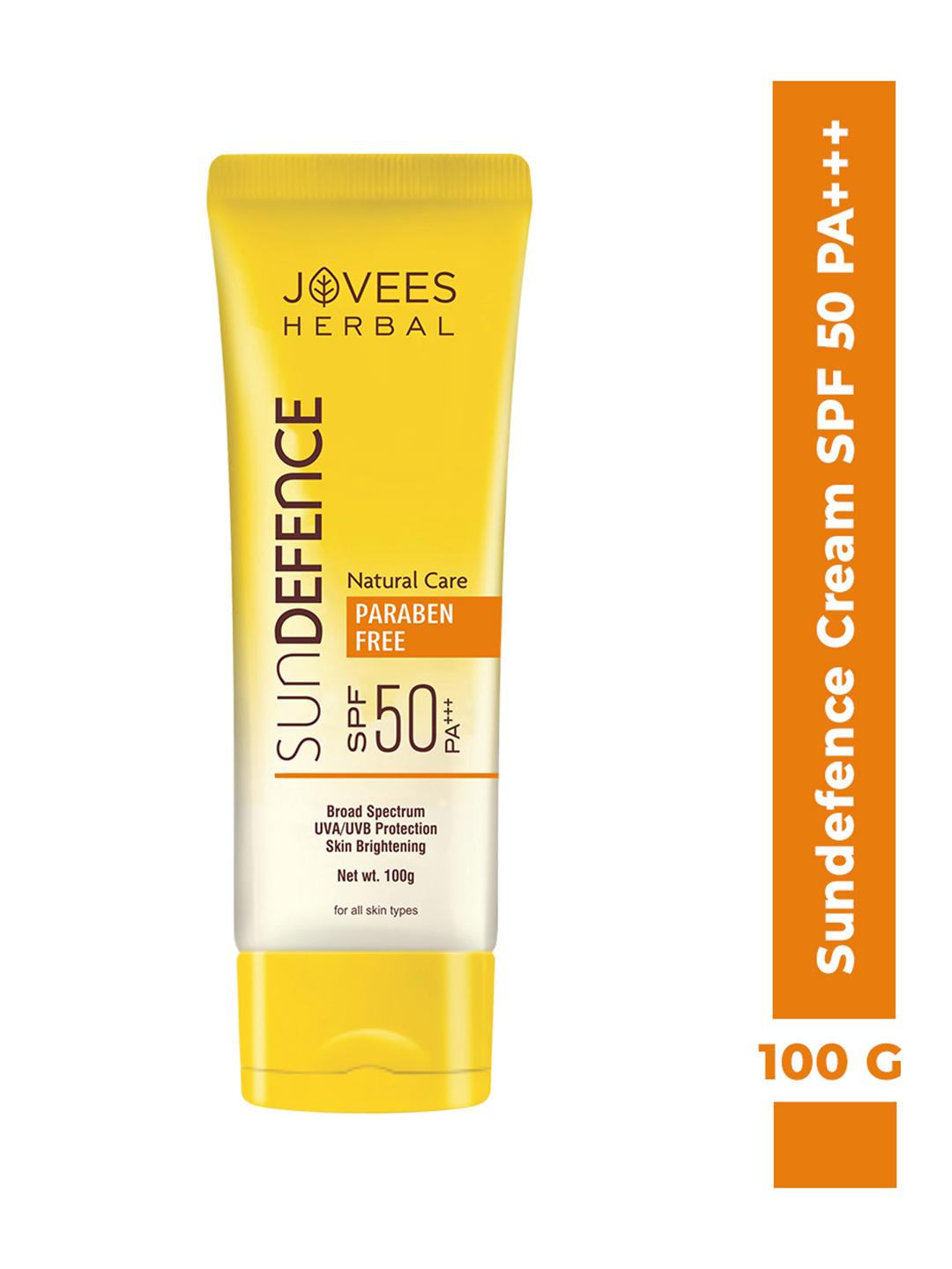 Buy Jovees Sun Defence SPF 50 Broad Spectrum PA+++ UVA/UVB Protection Cream  100 G -  - Personal Care for Unisex