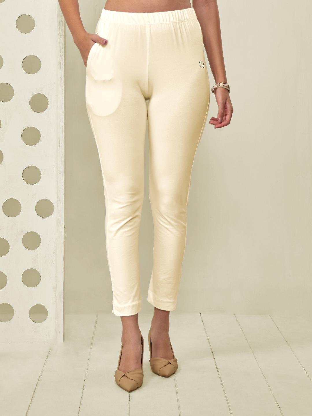 Women's Beige Solid Loose Fit Trousers