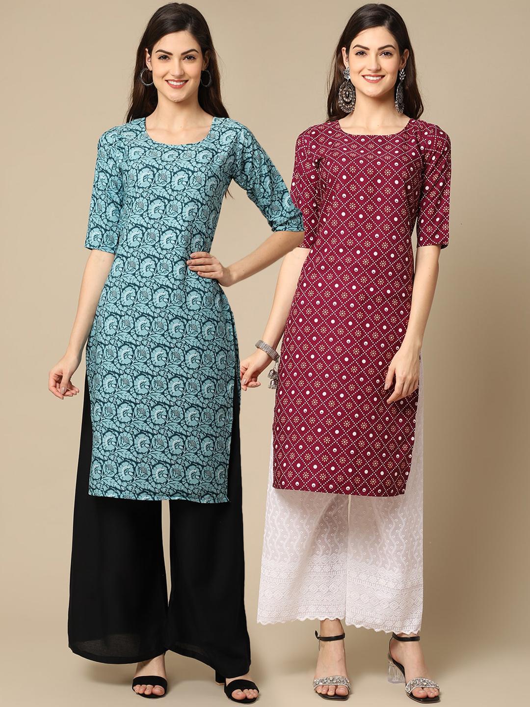 Miraan Turnkey Crepe Short Kurti Tunic Top for Women