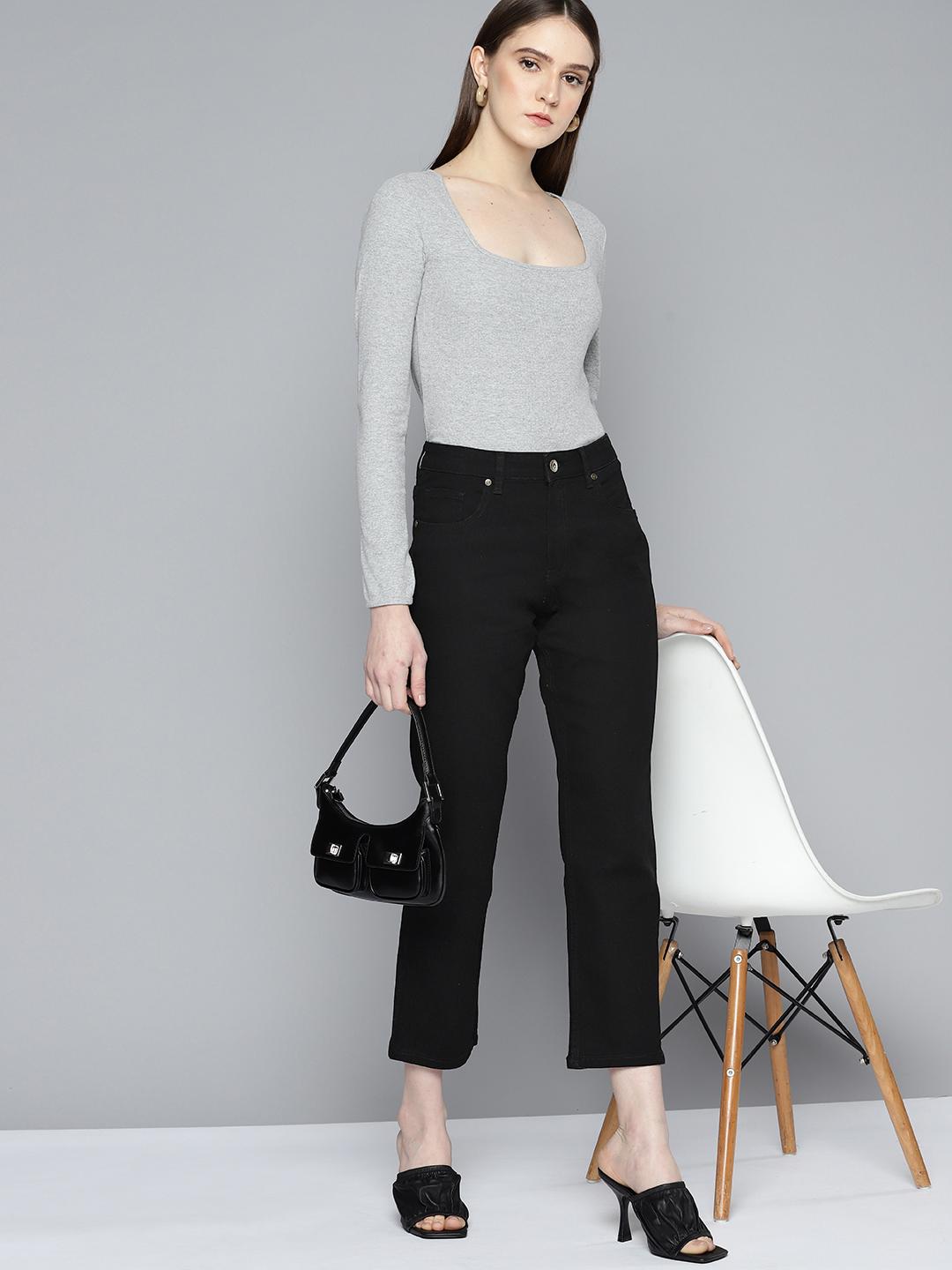 Chemistry Women Black Straight Fit Stretchable Jeans