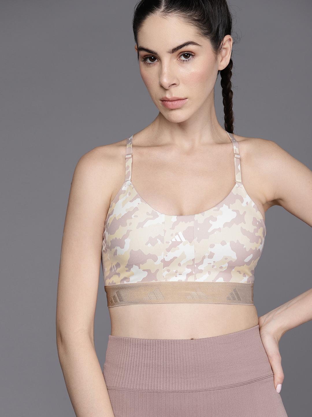 Buy ADIDAS Aeroreact Low Support Tech Fit Camouflage Print Training Bra - - Apparel for Women