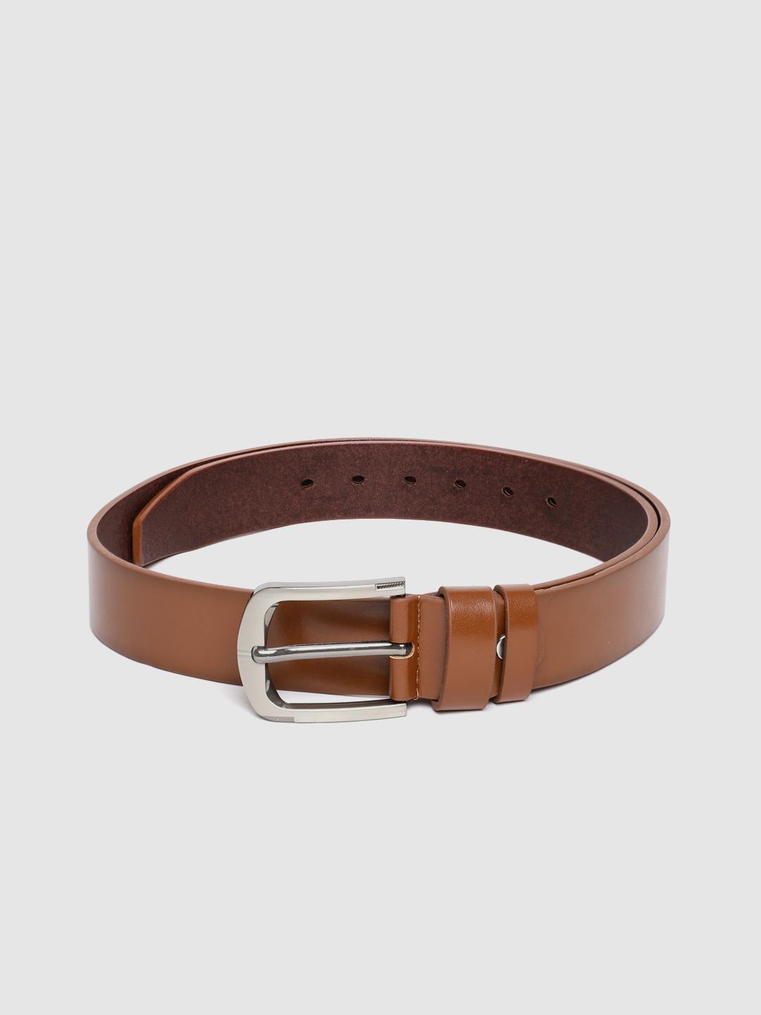 Buy HIGHLANDER Men Tan Brown Solid Synthetic Leather Belt -  - Accessories for Men
