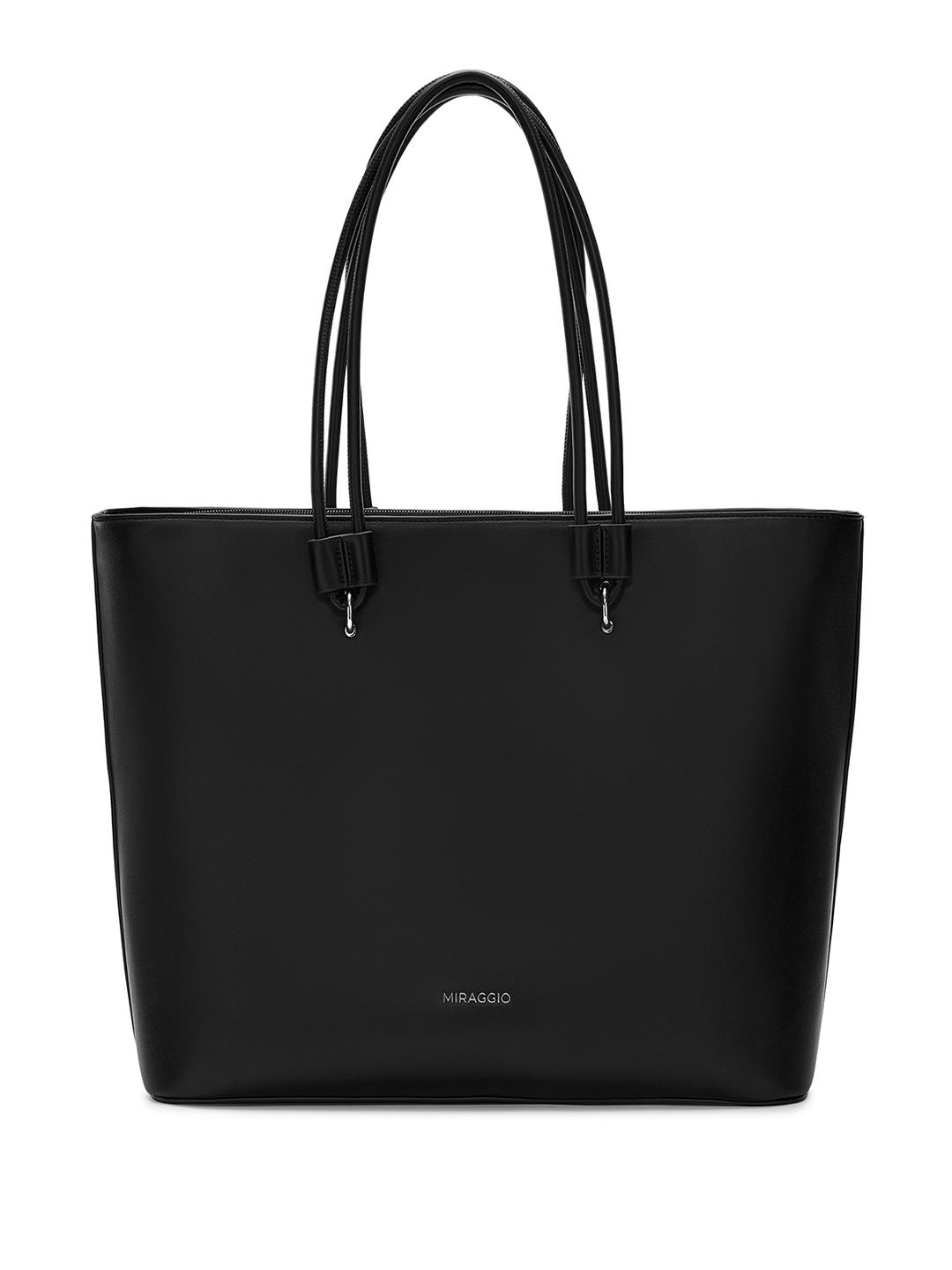 Buy MIRAGGIO Solid Jada Laptop Compartment Structured Tote Bag - - Accessories for Women
