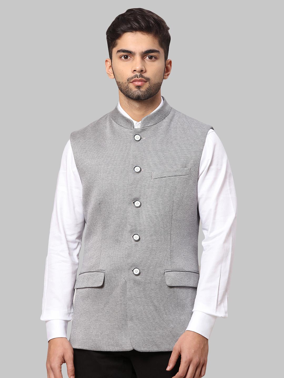 Men'S Grey Nehru Jacket