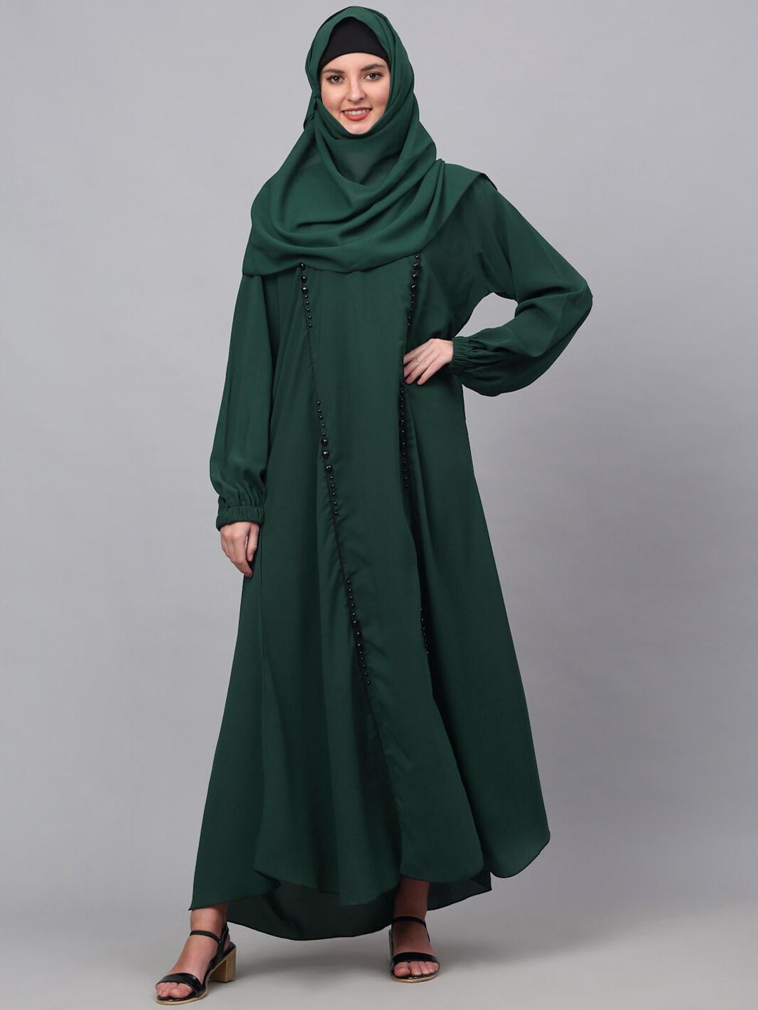 Buy KLOTTHE Embellished Detail V Neck Burqa With Scarf -  - Apparel for Women