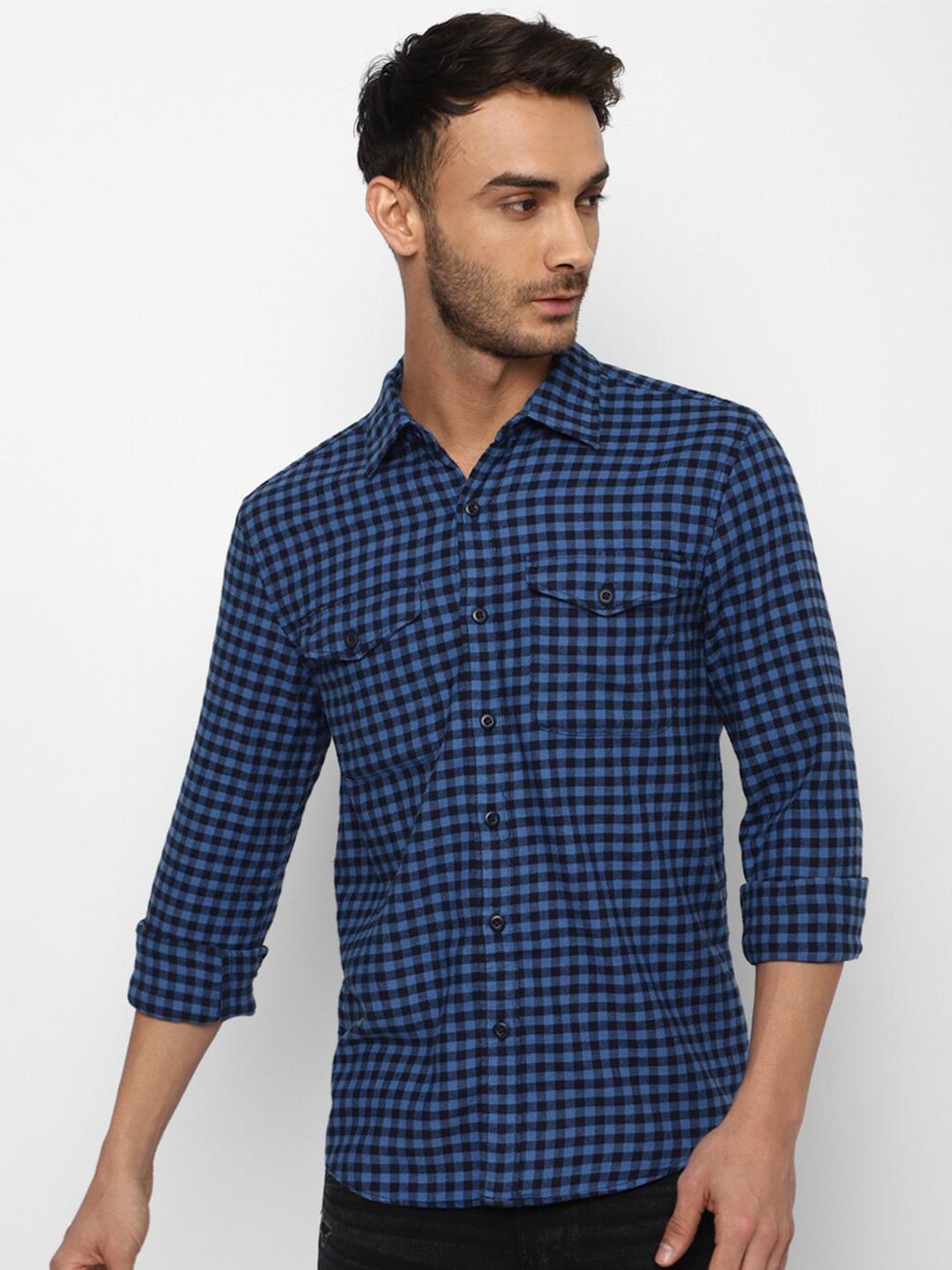 AMERICAN EAGLE OUTFITTERS Men Buffalo Checks Checked Pure Cotton Casual Shirt