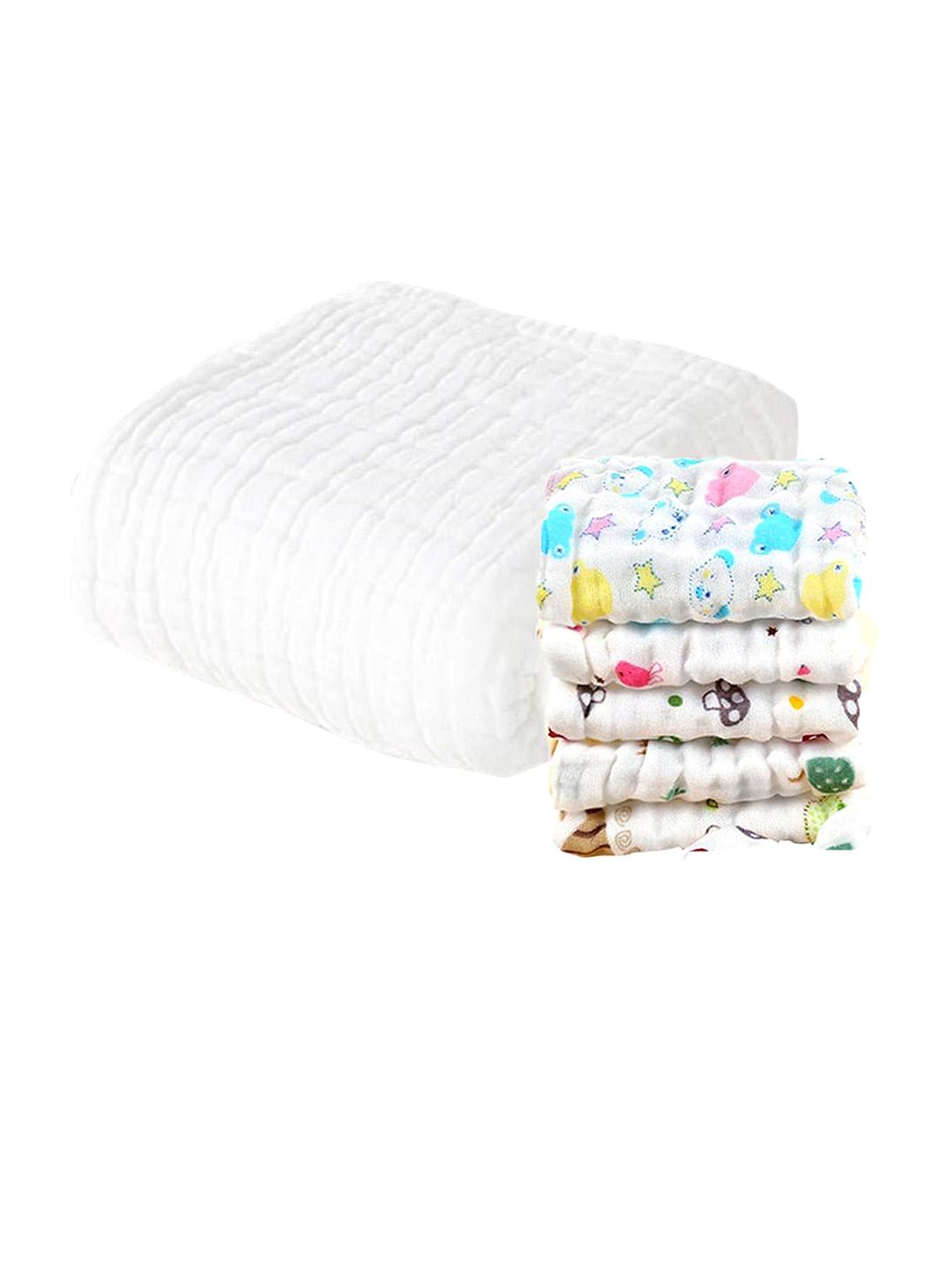 Buy Moms Home Super Soft Absorben Organic Cotton 500GSM 5PCs Baby Regular Bath Towel 39x39In - - Home for Unisex Kids