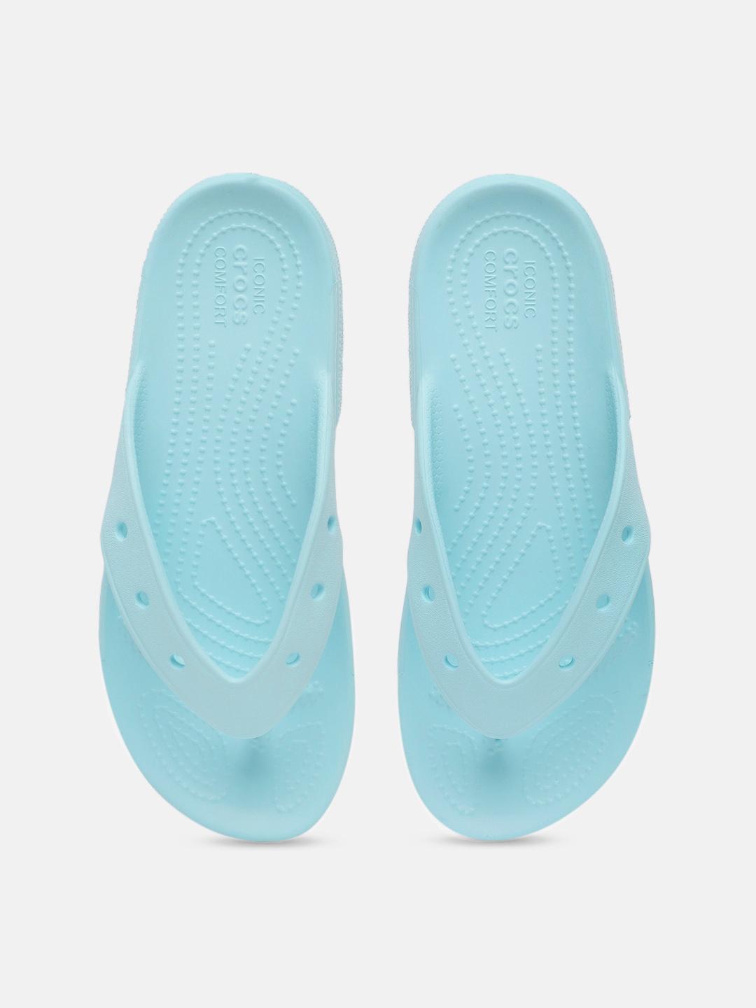 Buy Crocs Unisex Solid Croslite Thong Flip Flops With Perforations ...