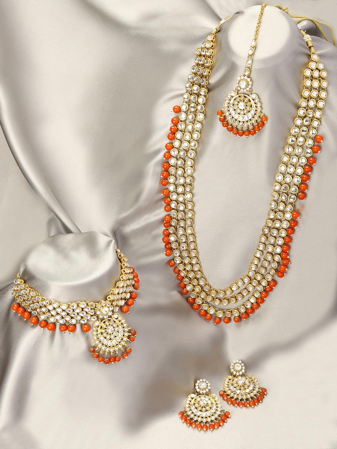 Buy Peora Gold Plated Kundan Jewellery Set - - Accessories for Women