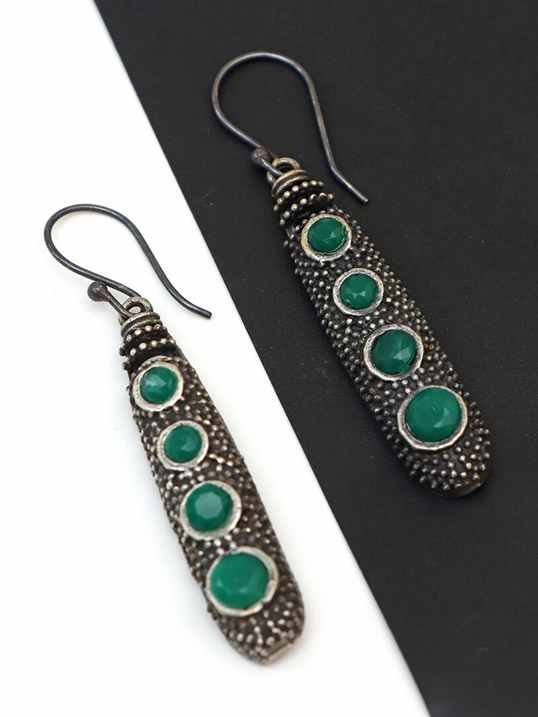 Buy Ozanoo Stone Brass Danglers Earrings - - Accessories for Women