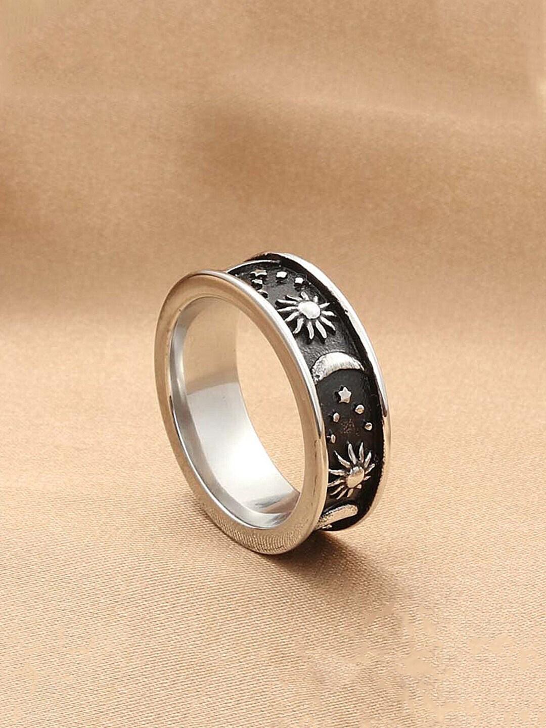 Buy Yellow Chimes Sun Moon Star Design Band Ring -  - Accessories for Women