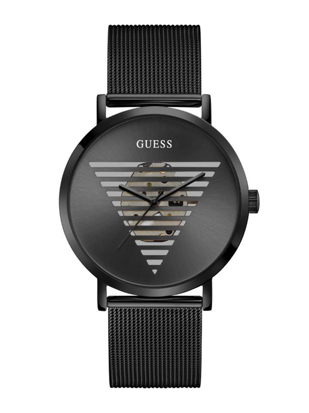Buy GUESS Round 44mm Black Dial Analog Men Watch GW0502G2 - - Accessories for Men