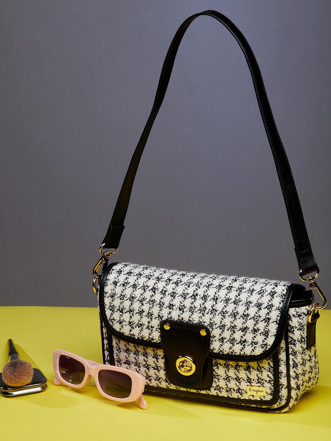 Buy Berrylush White Textured Structured Shoulder Bag - - Accessories for Women