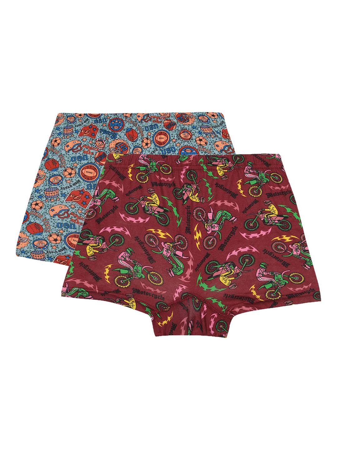 Buy Bodycare Kids Boys Pack Of 2 Assorted Cotton Trunks KIA494 PK007_P3 - - Apparel for Boys