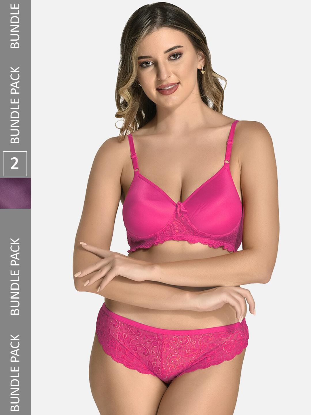 Buy StyFun Pack Of 2 Self Designed Cotton Lingerie Set -  - Apparel for Women