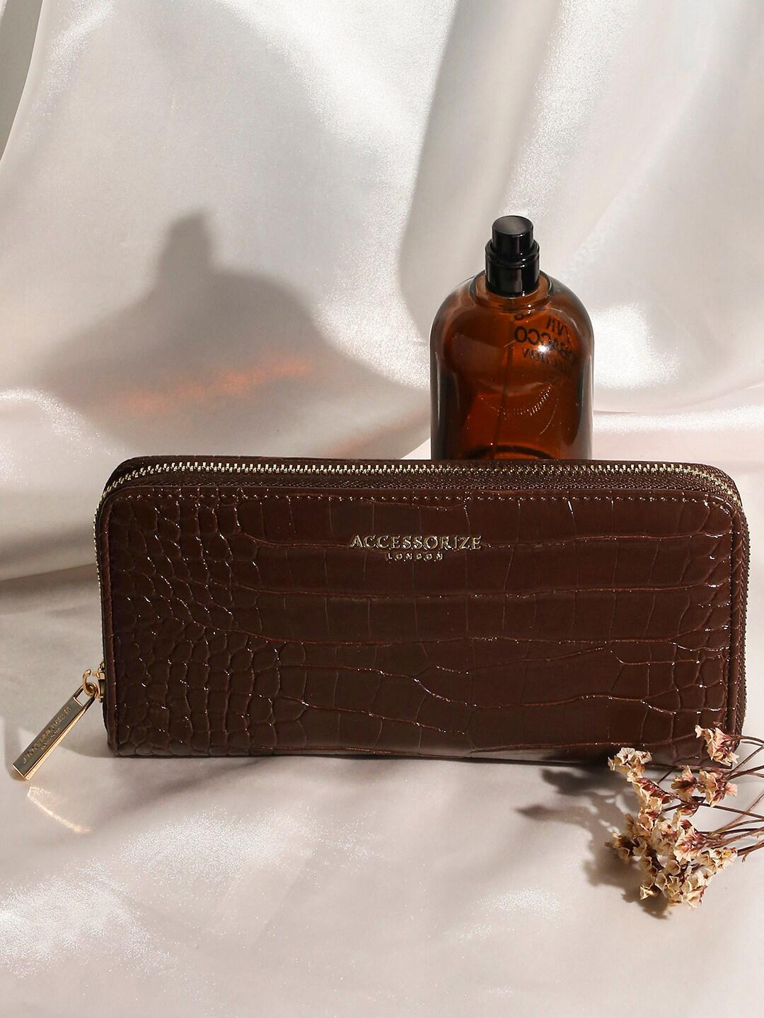 Buy Accessorize Women Textured Zip Around Wallet - - Accessories for Women